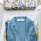 Luxury Silk Pyjamas - Arctic Blue size S
