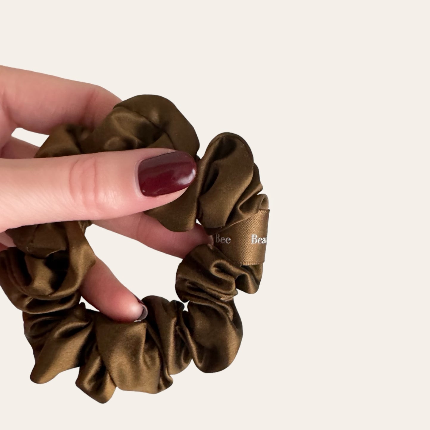 Silk Scrunchie Large - Dark Brown