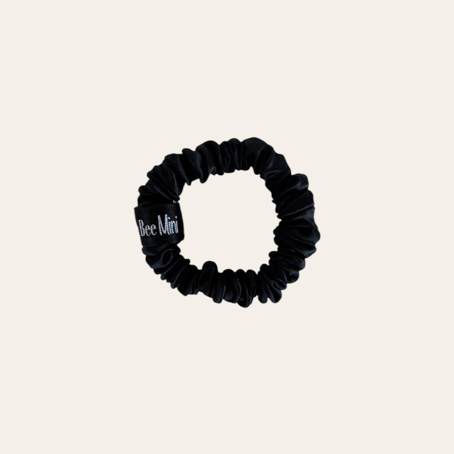 Beautie Bee MINI Silk Scrunchie - Beige