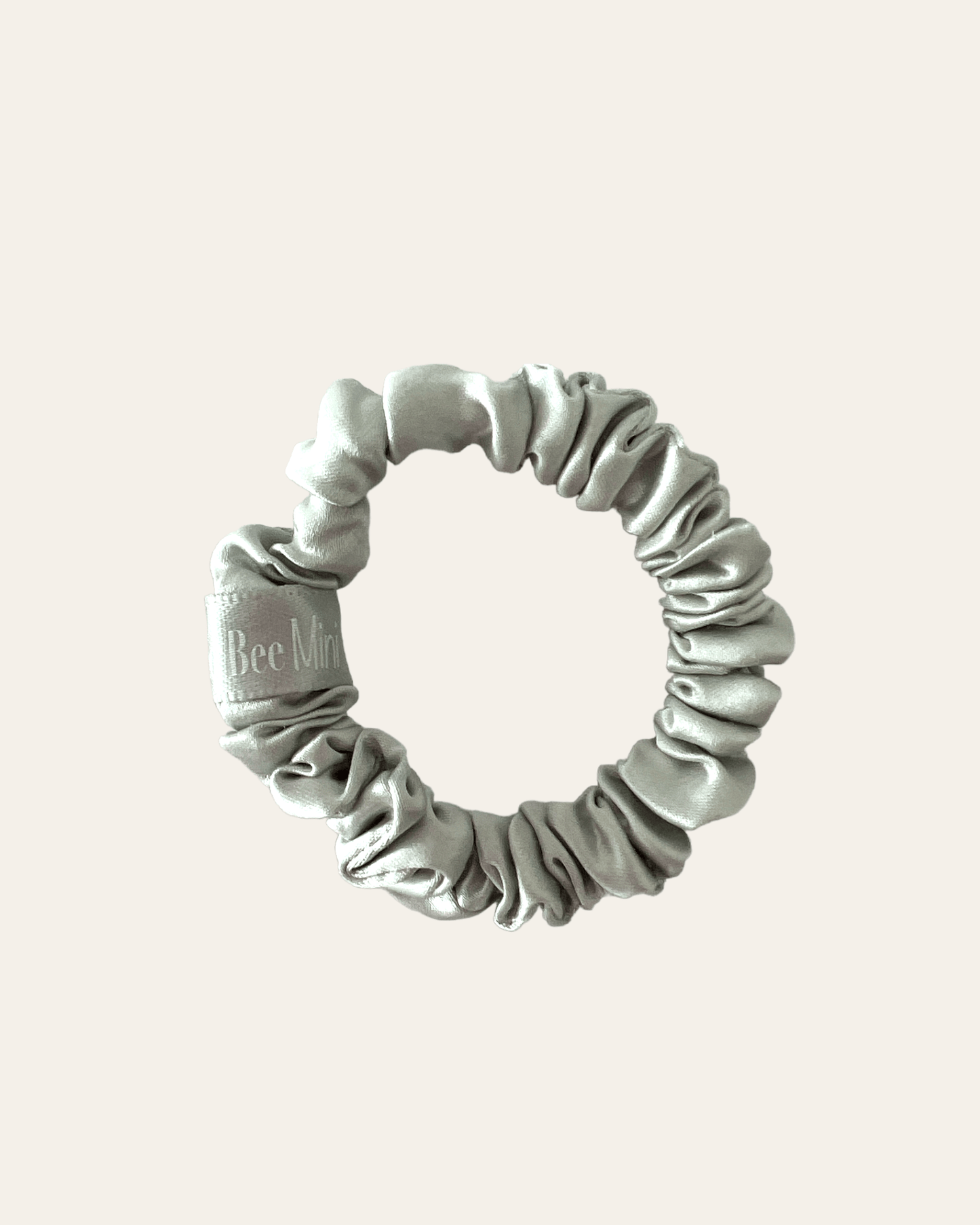 Beautie Bee MINI Silk Scrunchie - Silver
