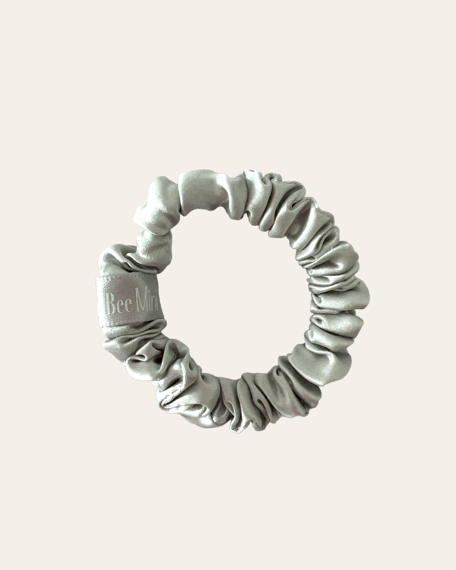 Beautie Bee MINI Silk Scrunchie - Silver