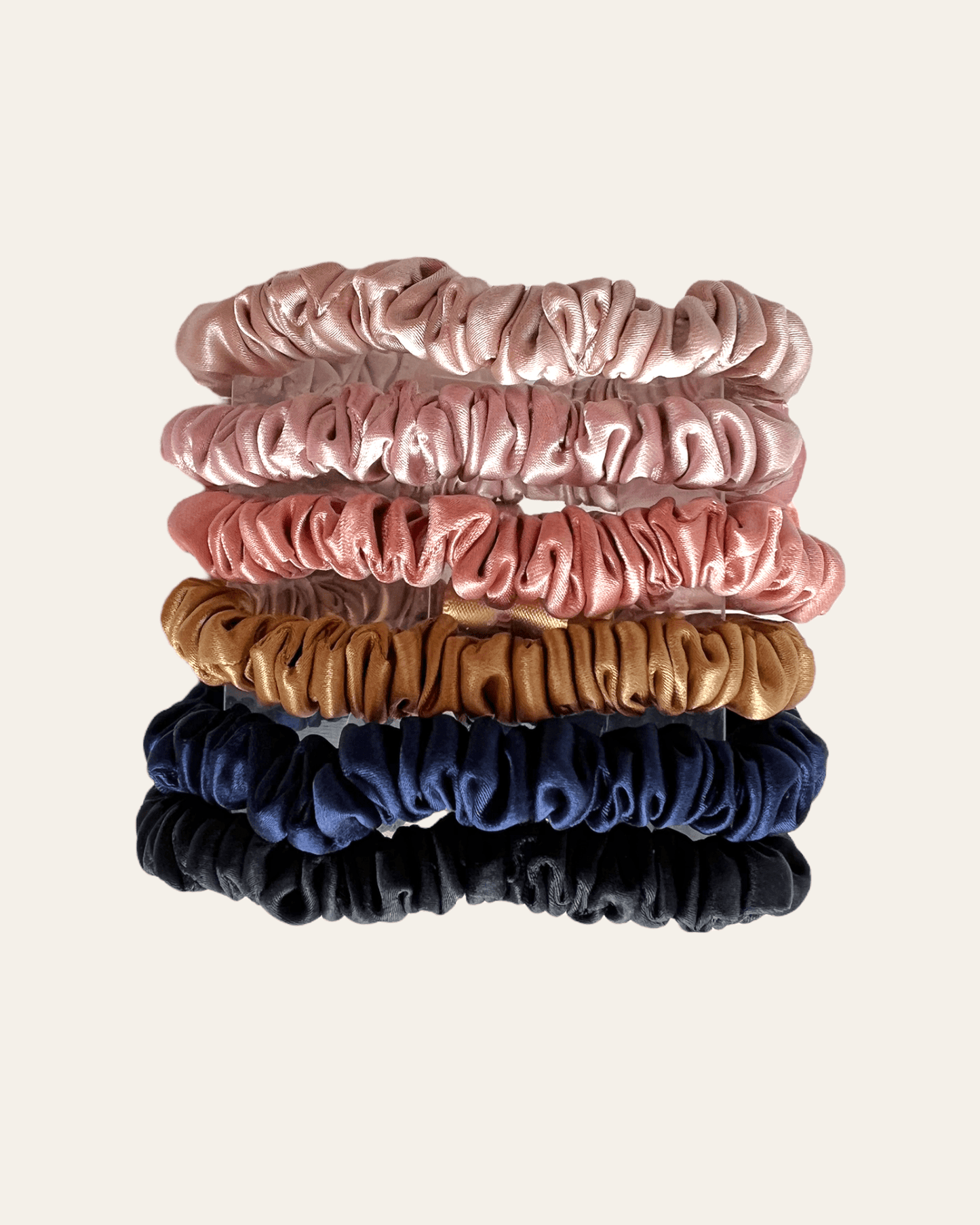 Silk scrunchies 6 pcs