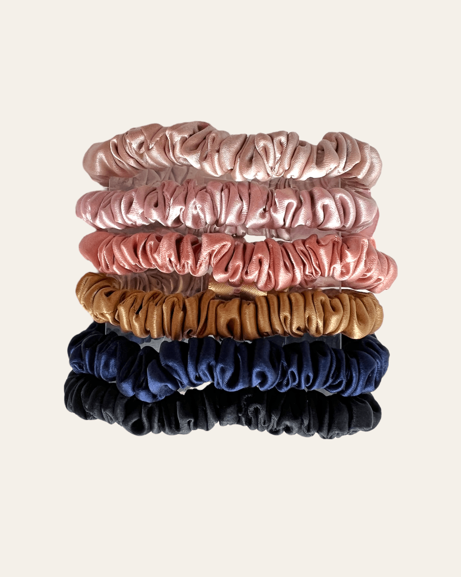 Silk scrunchies 6 pcs