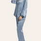 Luxury silk pyjamas - Artic Blue size L