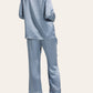 Luxury Silk Pyjamas - Arctic Blue size S
