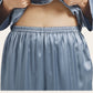 Luxury silk pyjamas - Artic Blue size L