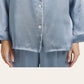 Luxury silk pyjamas - Artic Blue size L