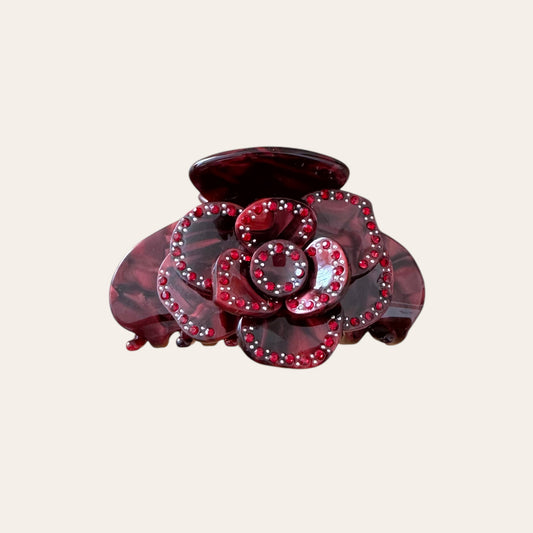 Flower Bomb klip - Burgundy