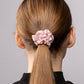 Silk Scrunchie medium - Stripes x Pink