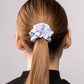 Silk Scrunchie Large - Stripes x Blue