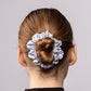 Silk Scrunchie Large - Stripes x Blue