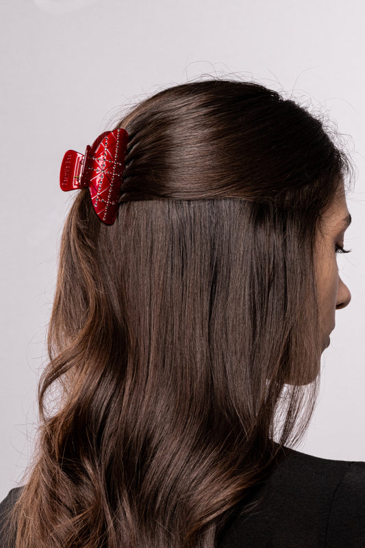 Posh Hair Clip - Burgundy
