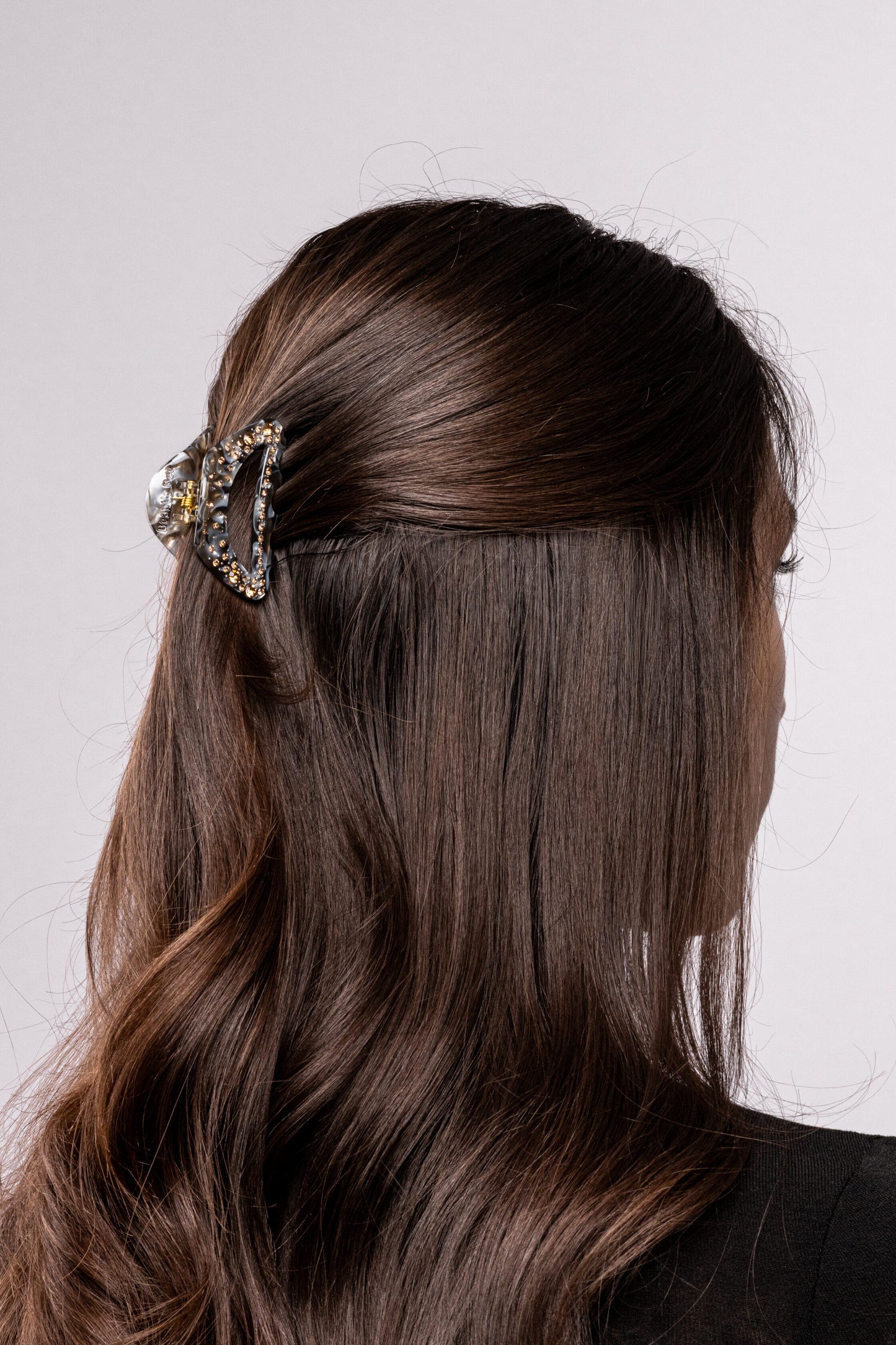 Hair Clip Bisou Glam - dark grey