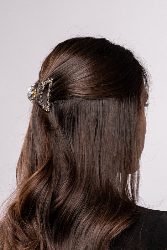 Hair Clip Bisou Glam - dark grey