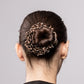 Large Silk Scrunchie - stripes x chocolate