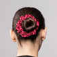 Silk Scrunchie Large - stripes x burgundy