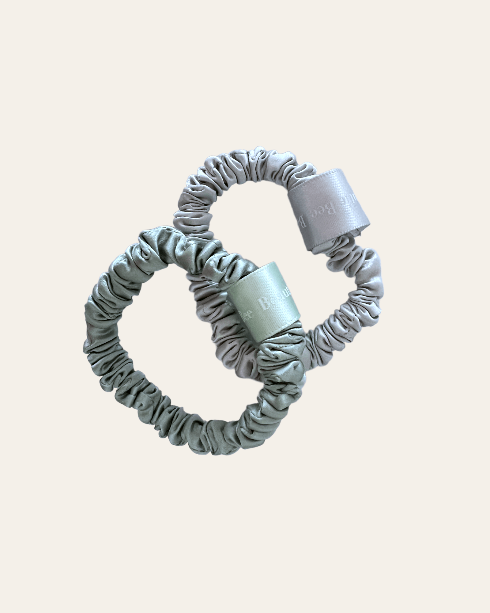 Silk scrunchies Mint duo pack