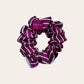 Silk Scrunchie Large - stripes x burgundy
