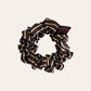 Large Silk Scrunchie - stripes x chocolate