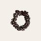 Silk scrunchie medium - Stripes x Chocolate
