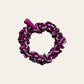 Silk scrunchie medium - Stripes x Burgundy