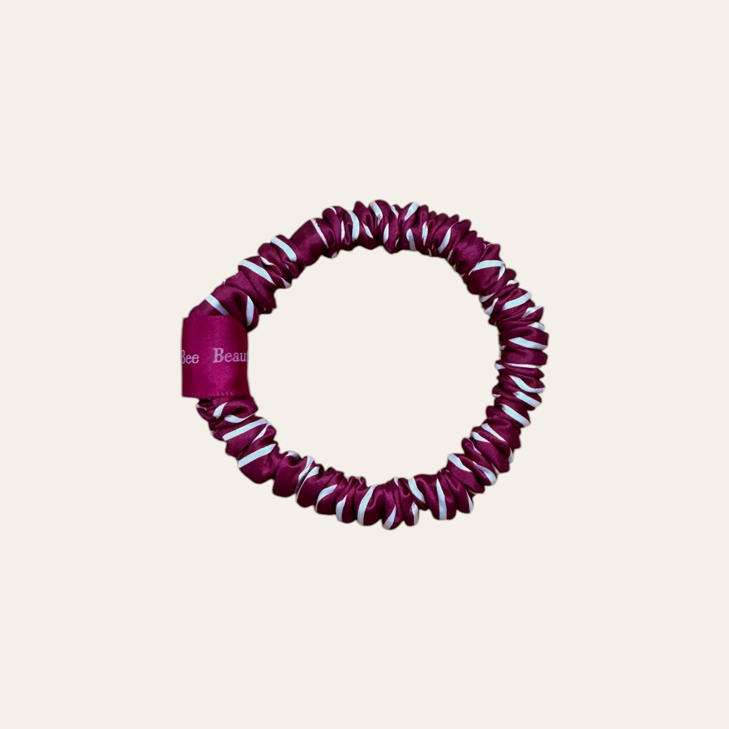 Silk Scrunchie Classic - Stripes x Burgundy