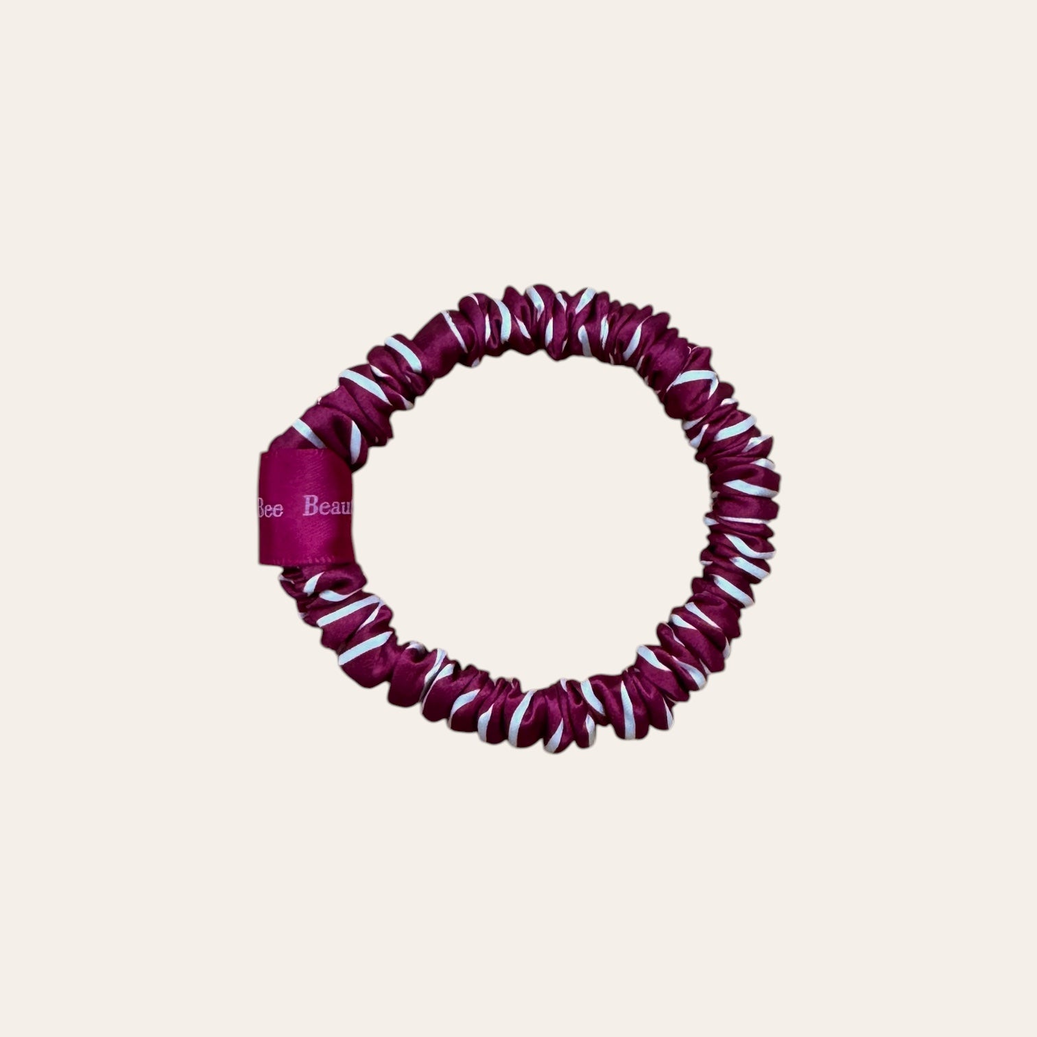 Silk Scrunchie Classic - Stripes x Burgundy