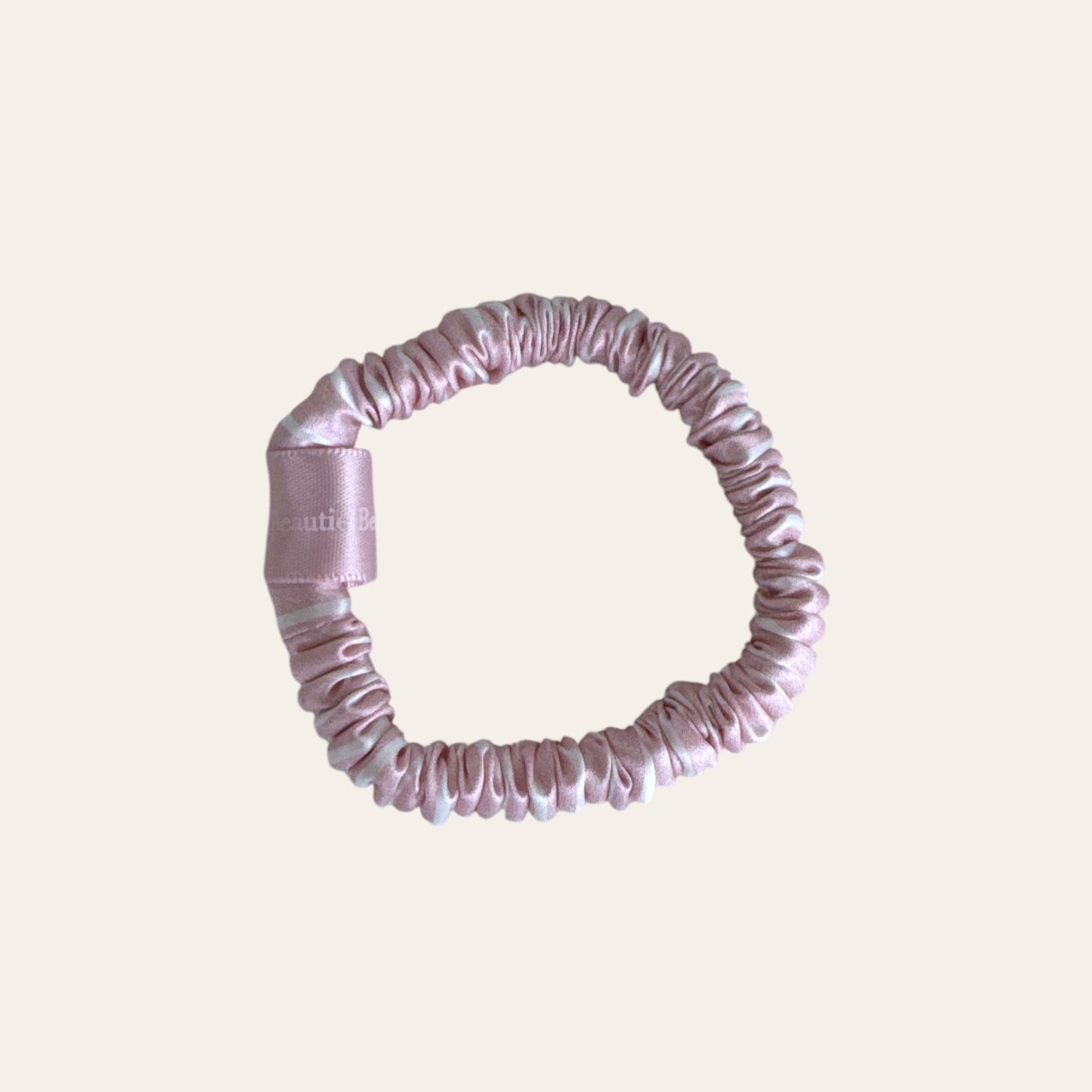 Classic Silk Scrunchie - Stripes x Pink