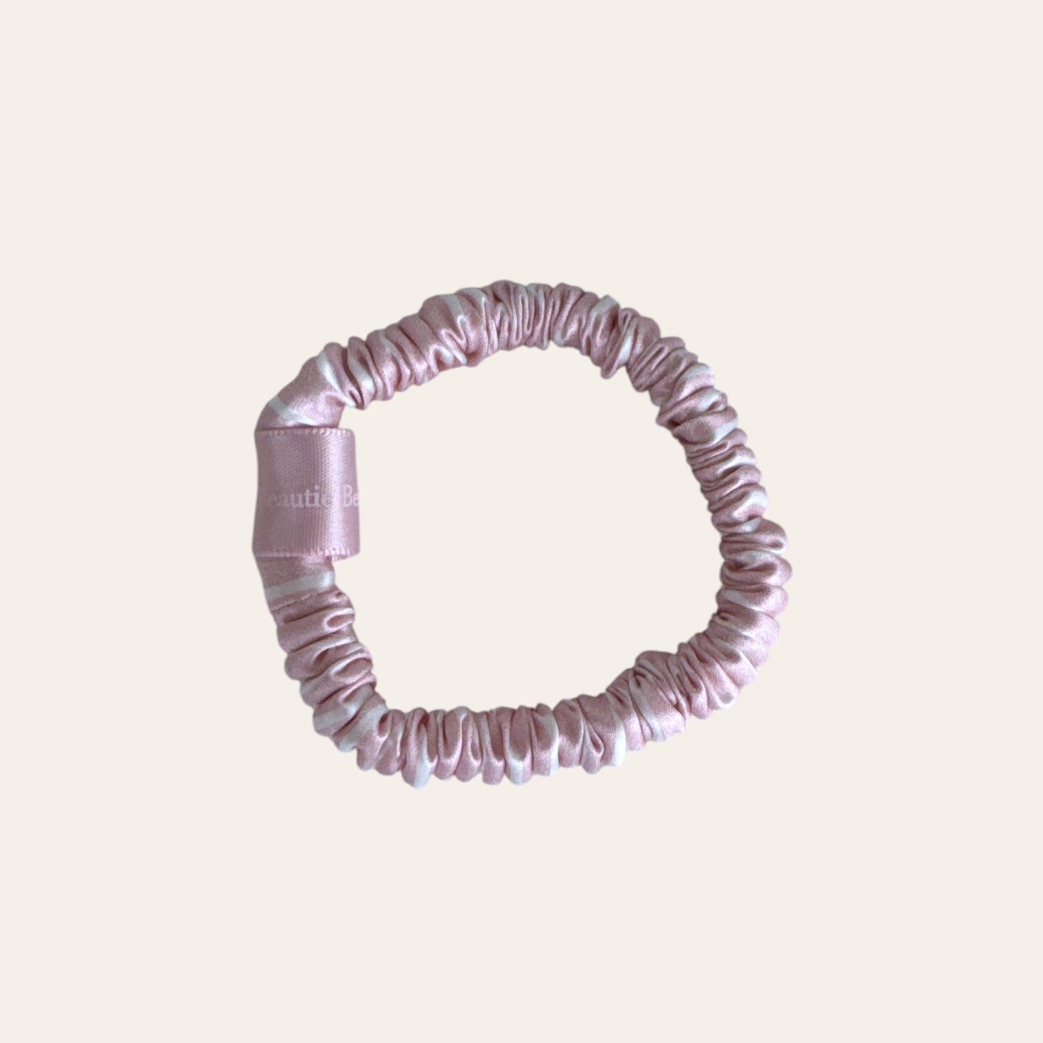 Classic Silk Scrunchie - Stripes x Pink