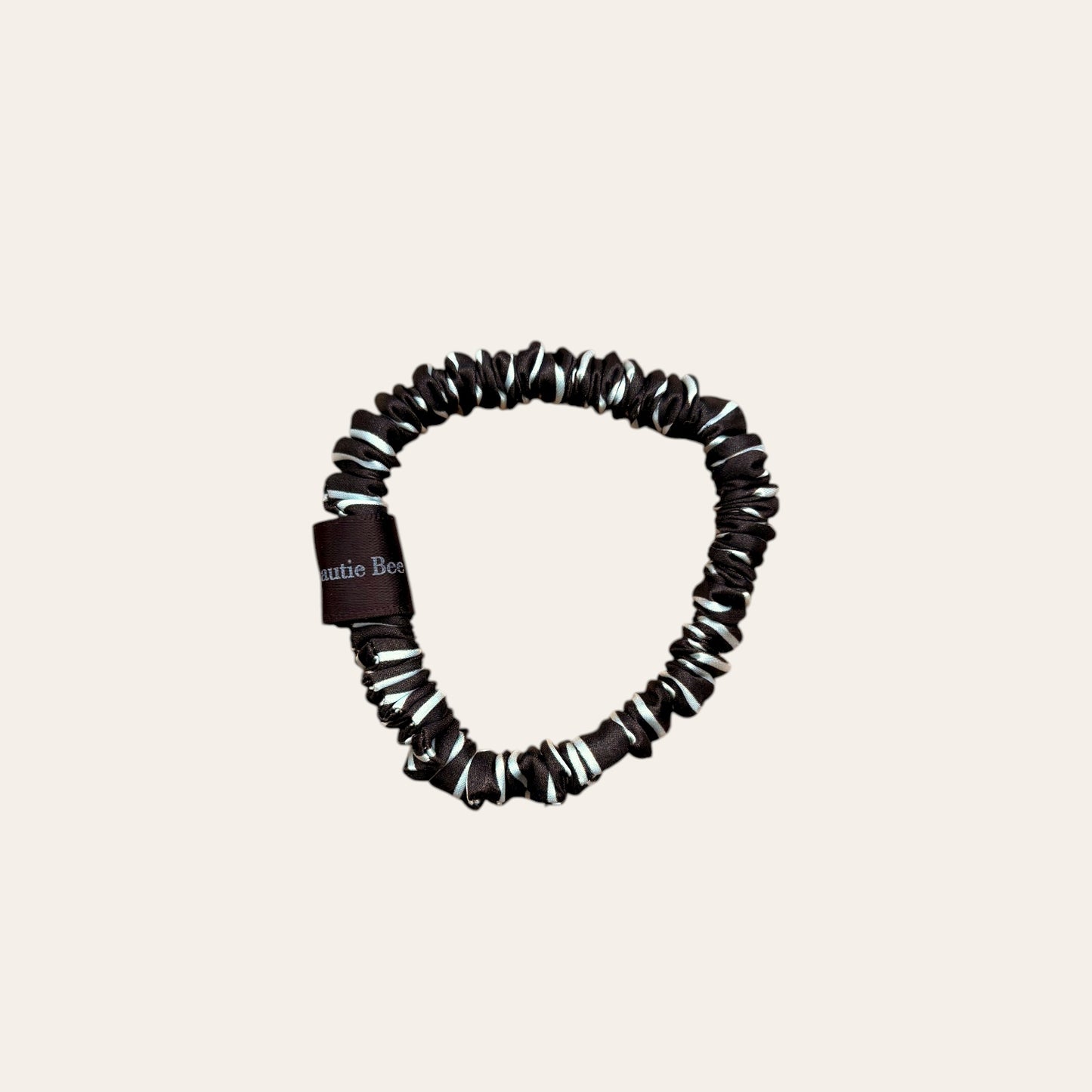 Silk scrunchie classic - Stripes x Chocolate