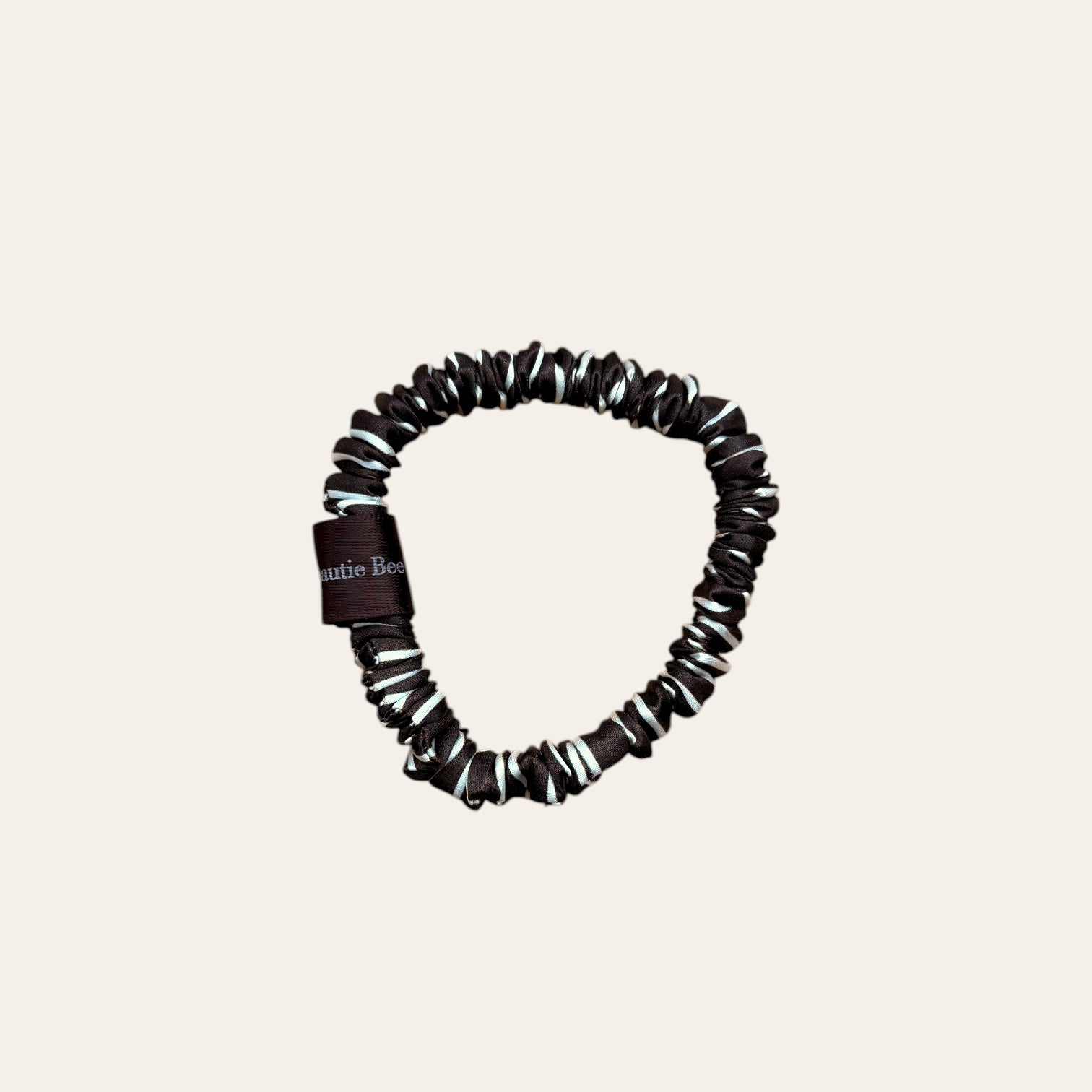 Silk scrunchie classic - Stripes x Chocolate