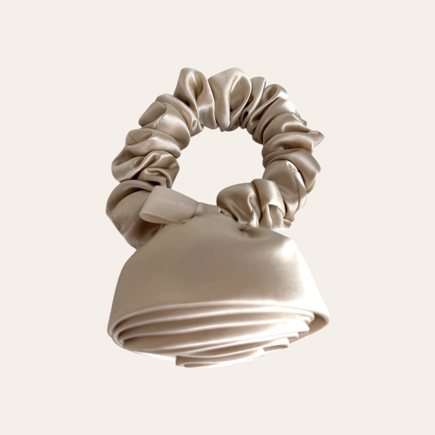 Silk scrunchie ROSE - beige