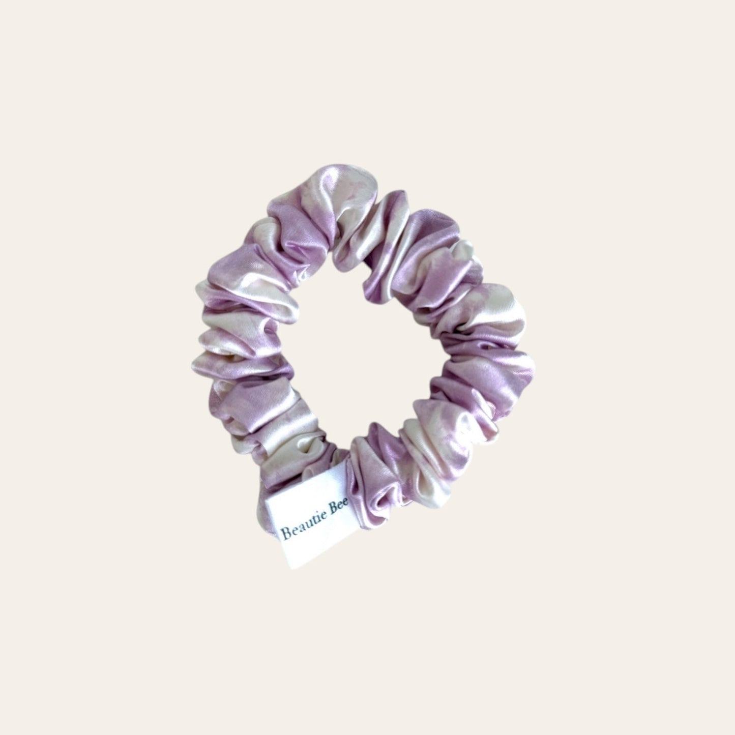 Silk scrunchie medium - marble violet