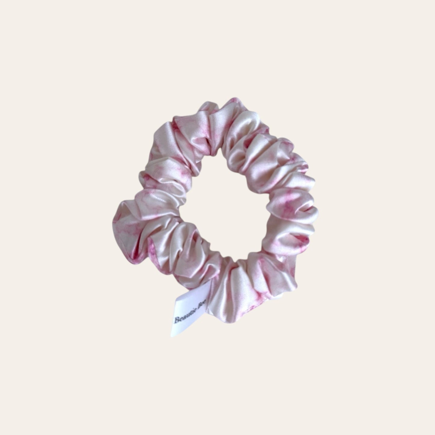 Silk scrunchie medium - marble pink