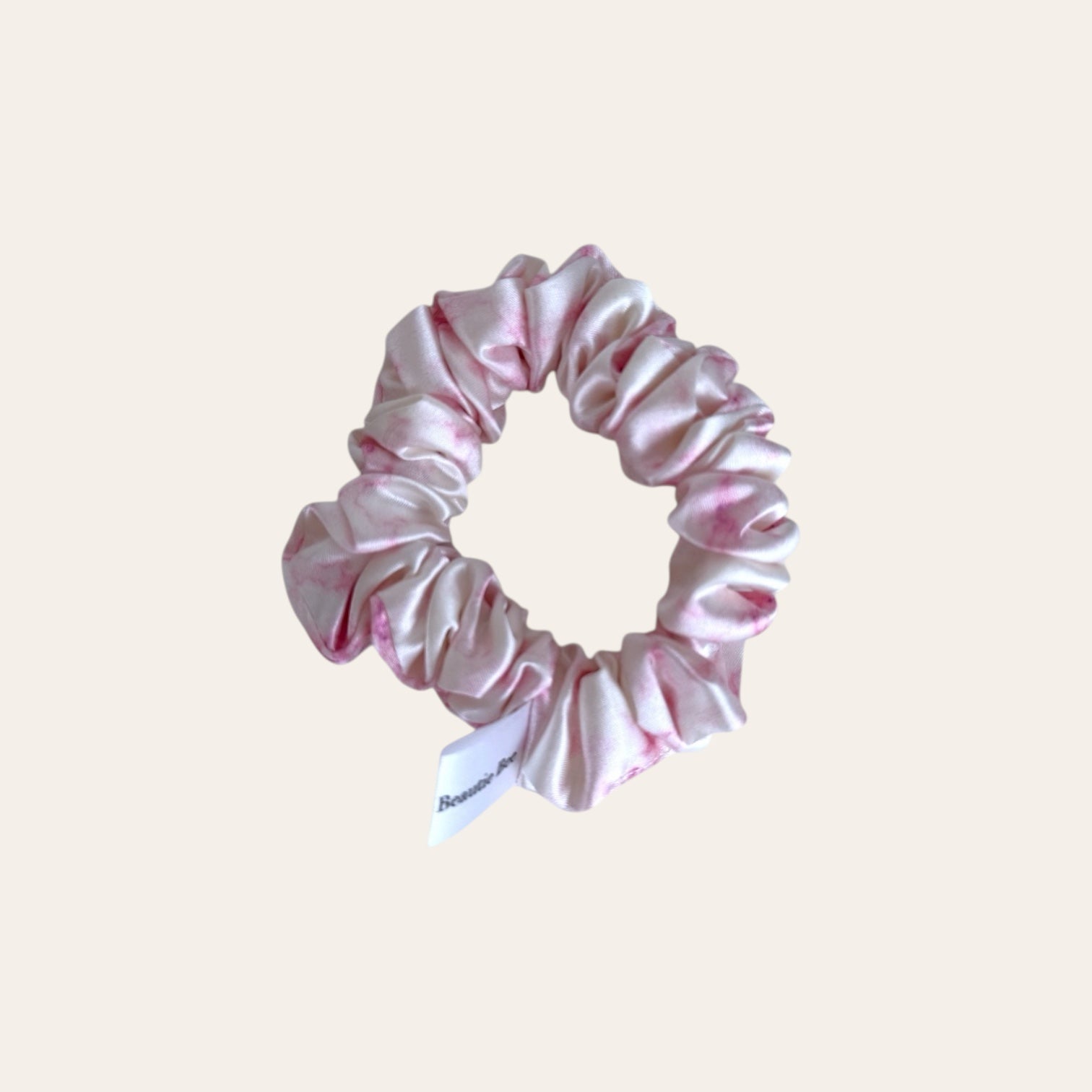 Hodvábna gumička medium - marble pink