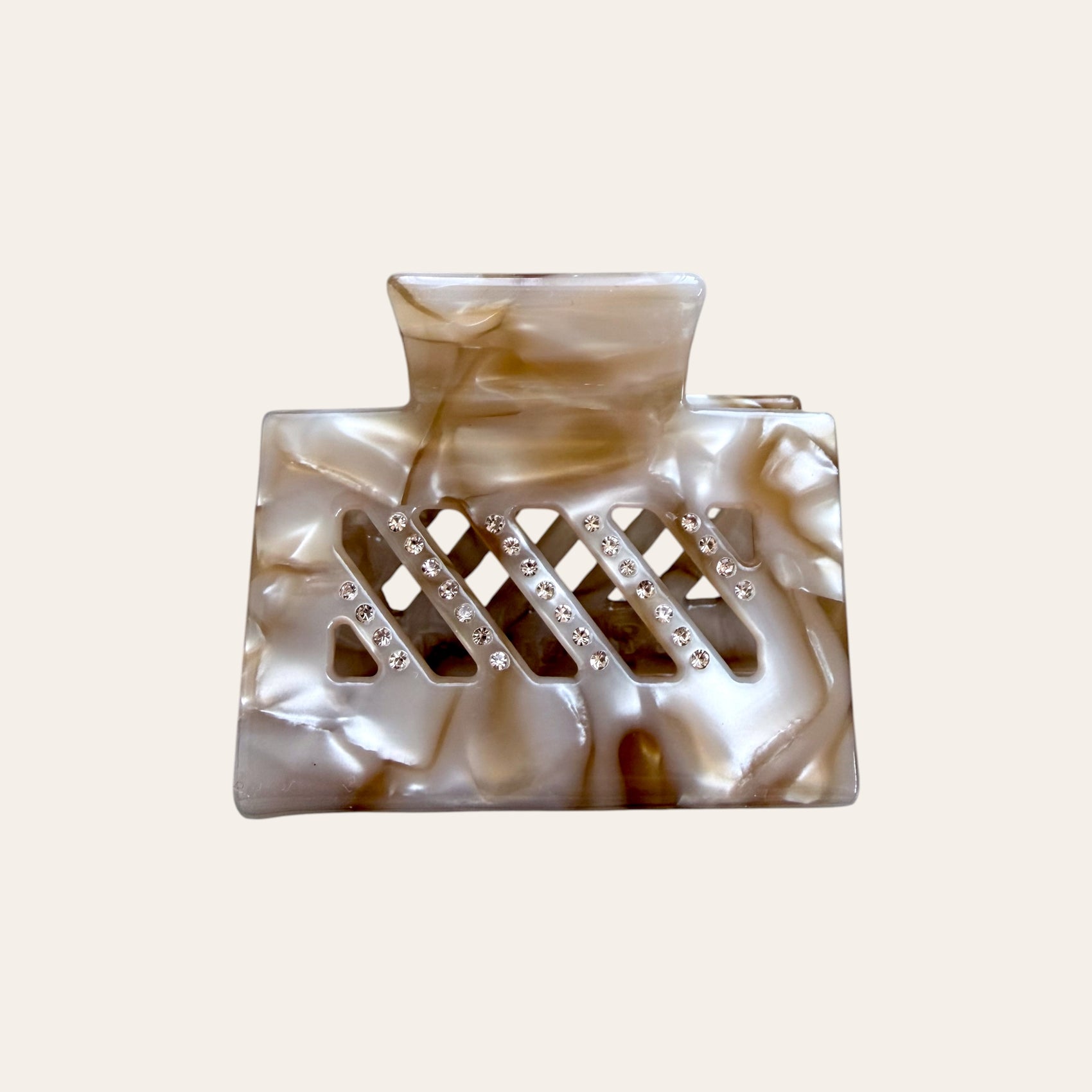 BEE klip crystal line - beige
