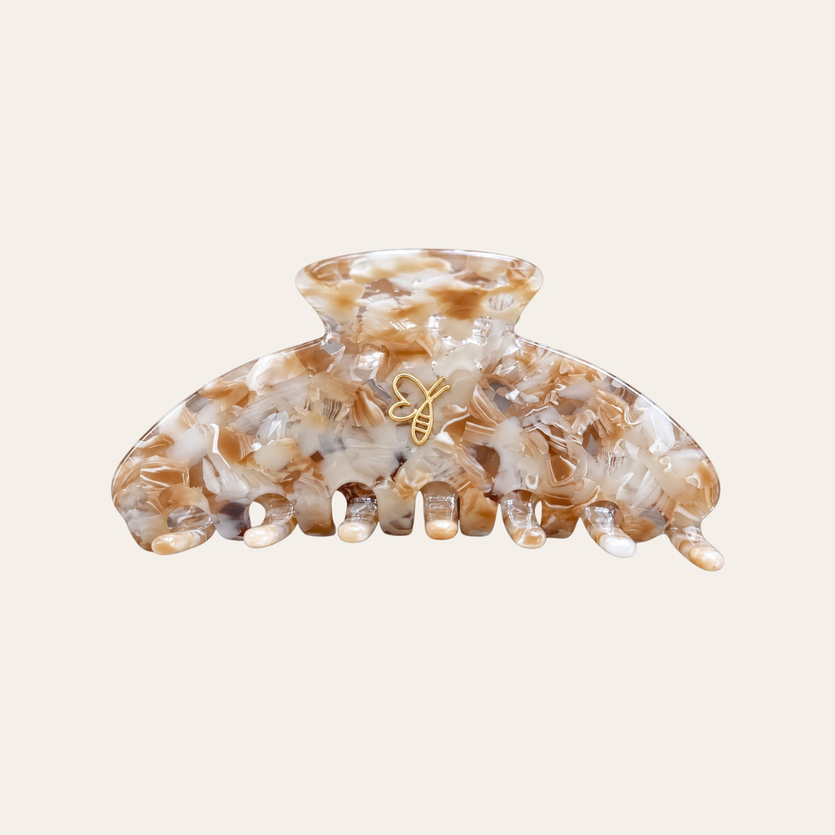 Hair clip CLOUD BEE - satin sand