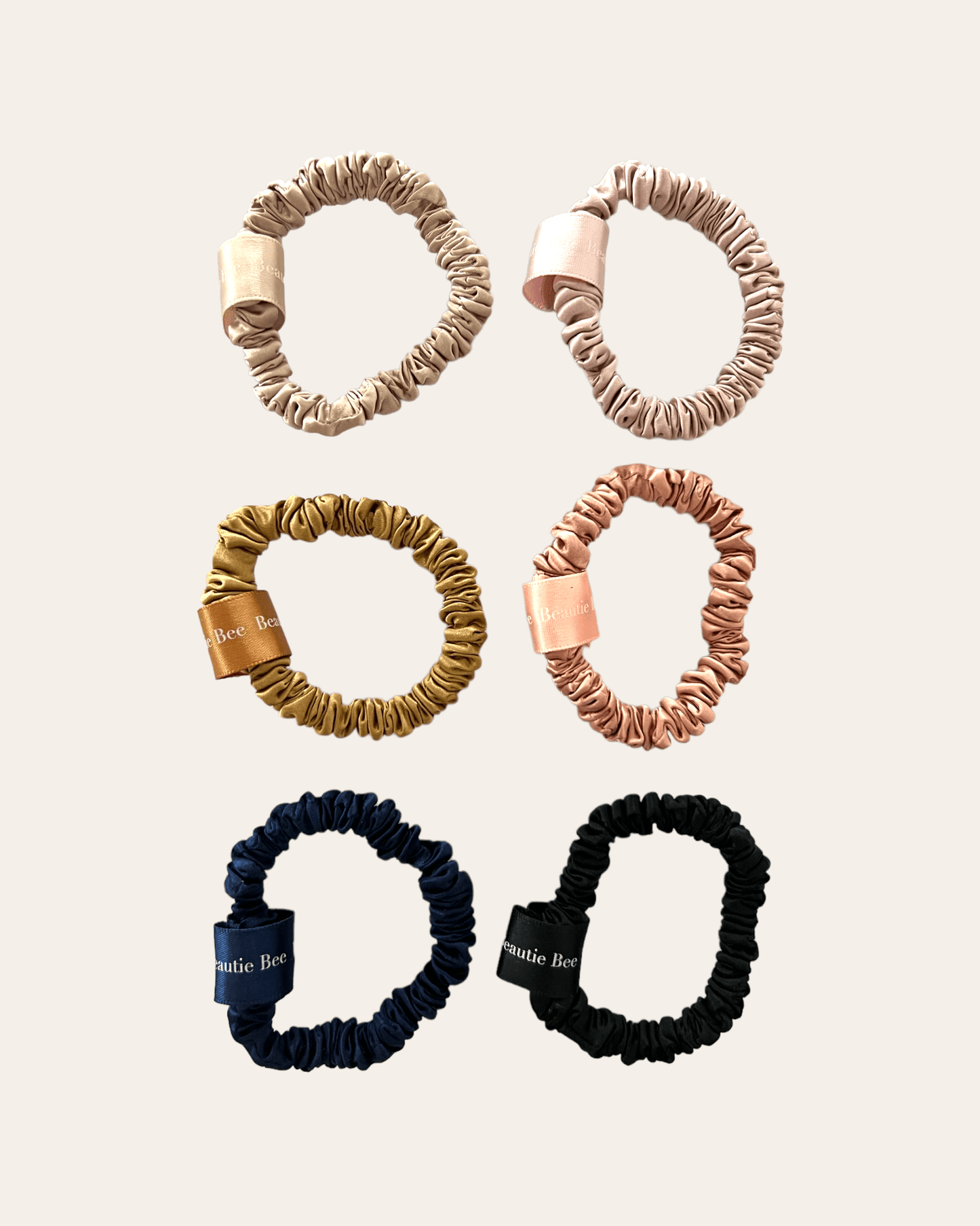 Silk scrunchies 6 pcs
