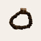 Silk scrunchie 1pc - Dark brown