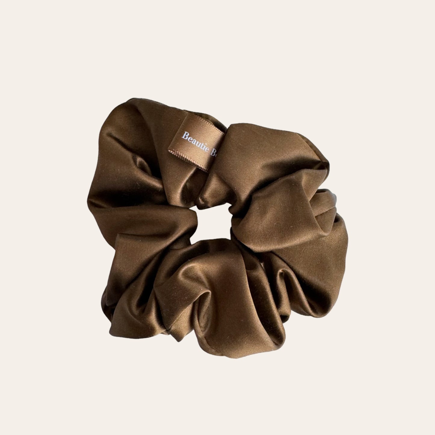 XL Silk Scrunchie - Dark Brown