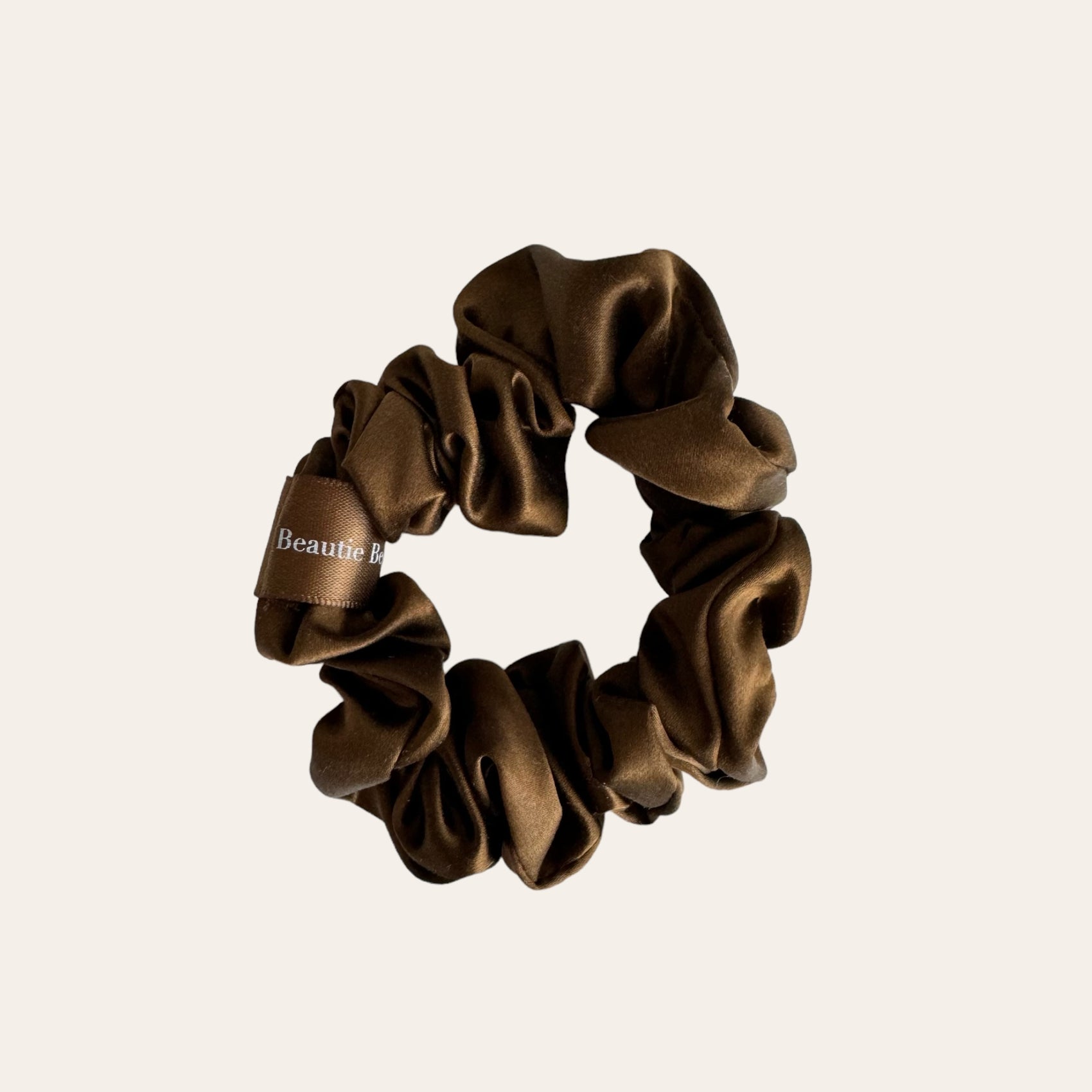 Silk Scrunchie Large - Dark Brown